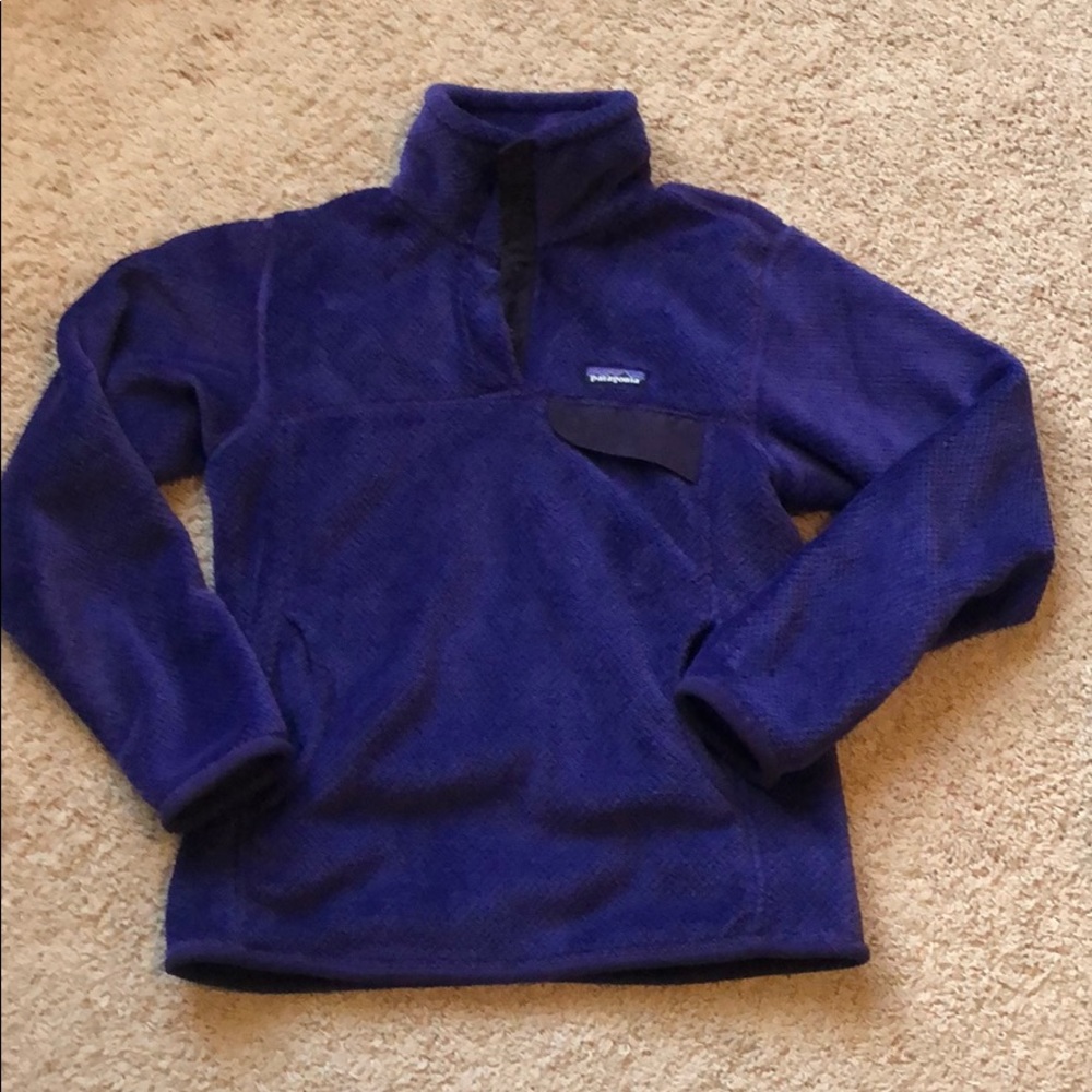 Patagonia women’s Re-tool snap pullover purple S